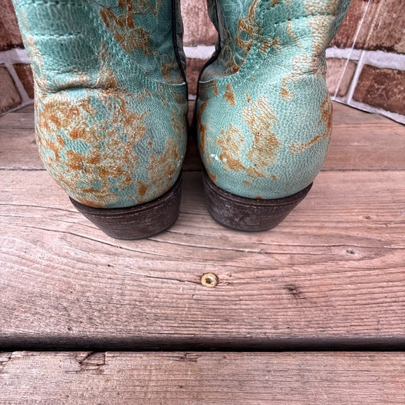 Old Gringo Turquoise and Brown Heeled Boots - Picture 4 of 7